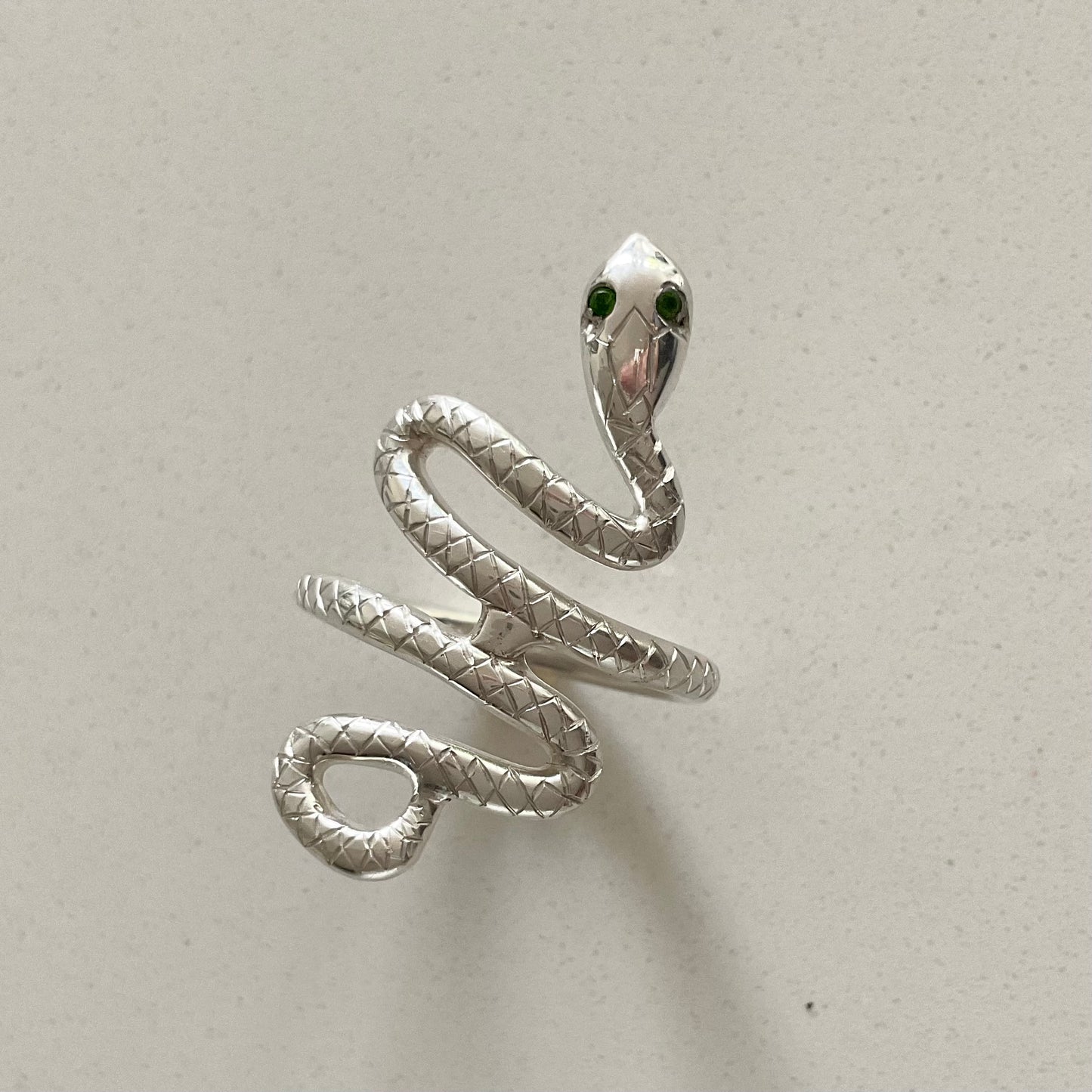 Sterling silver snake ring