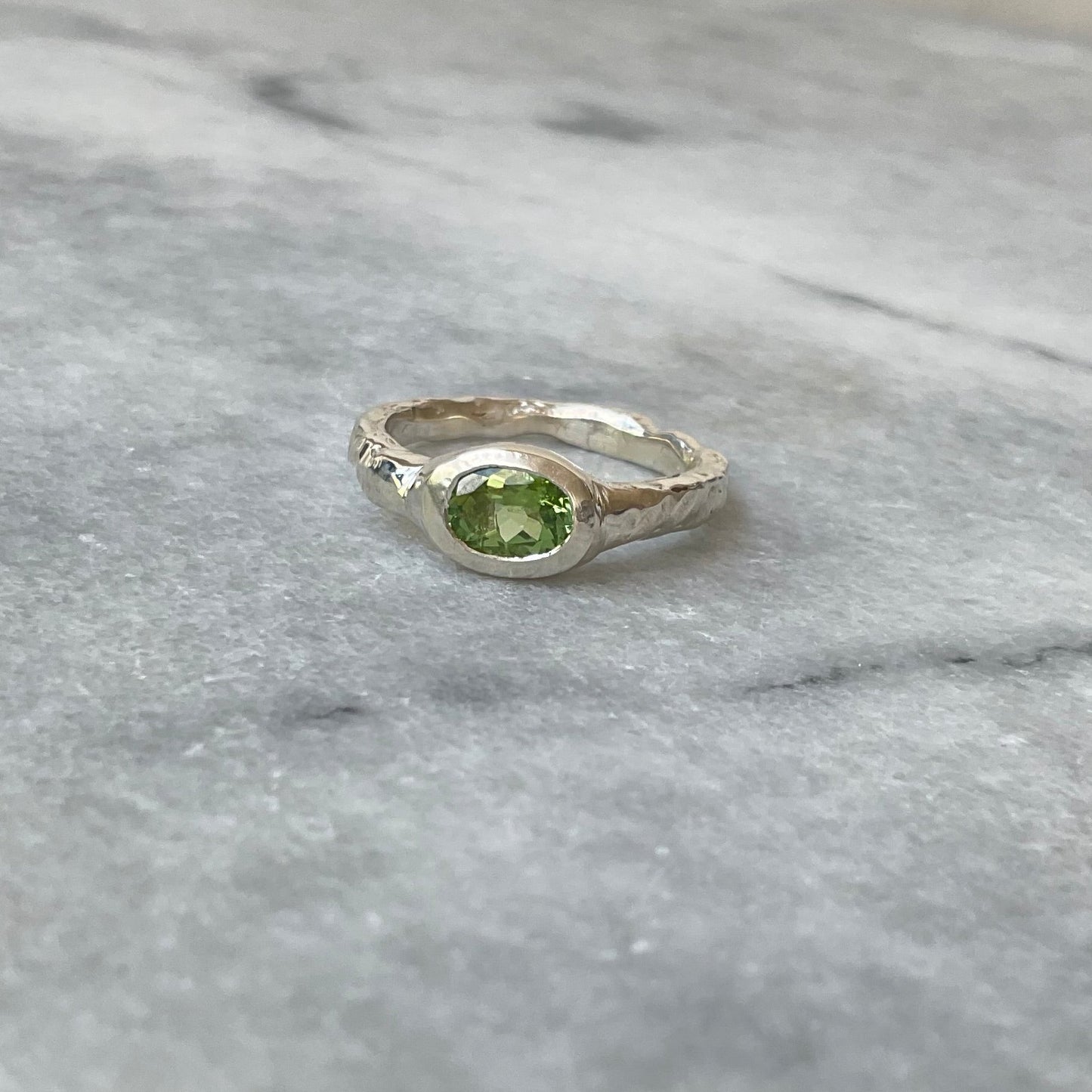 Martian Ring | Green tourmaline Size O