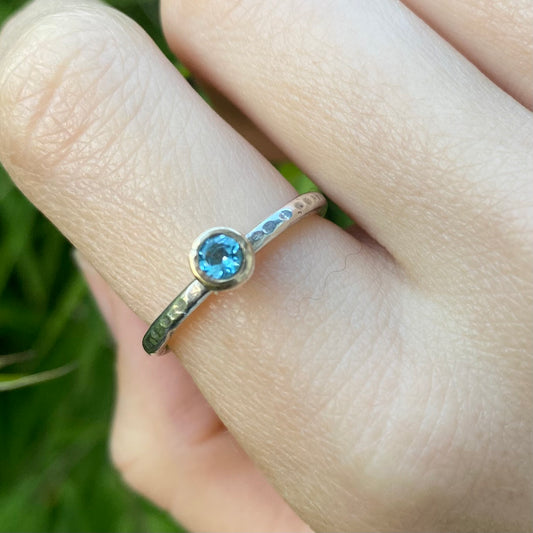 Hemera Ring | Blue Topaz with 9ct Gold - UK/AU Size P