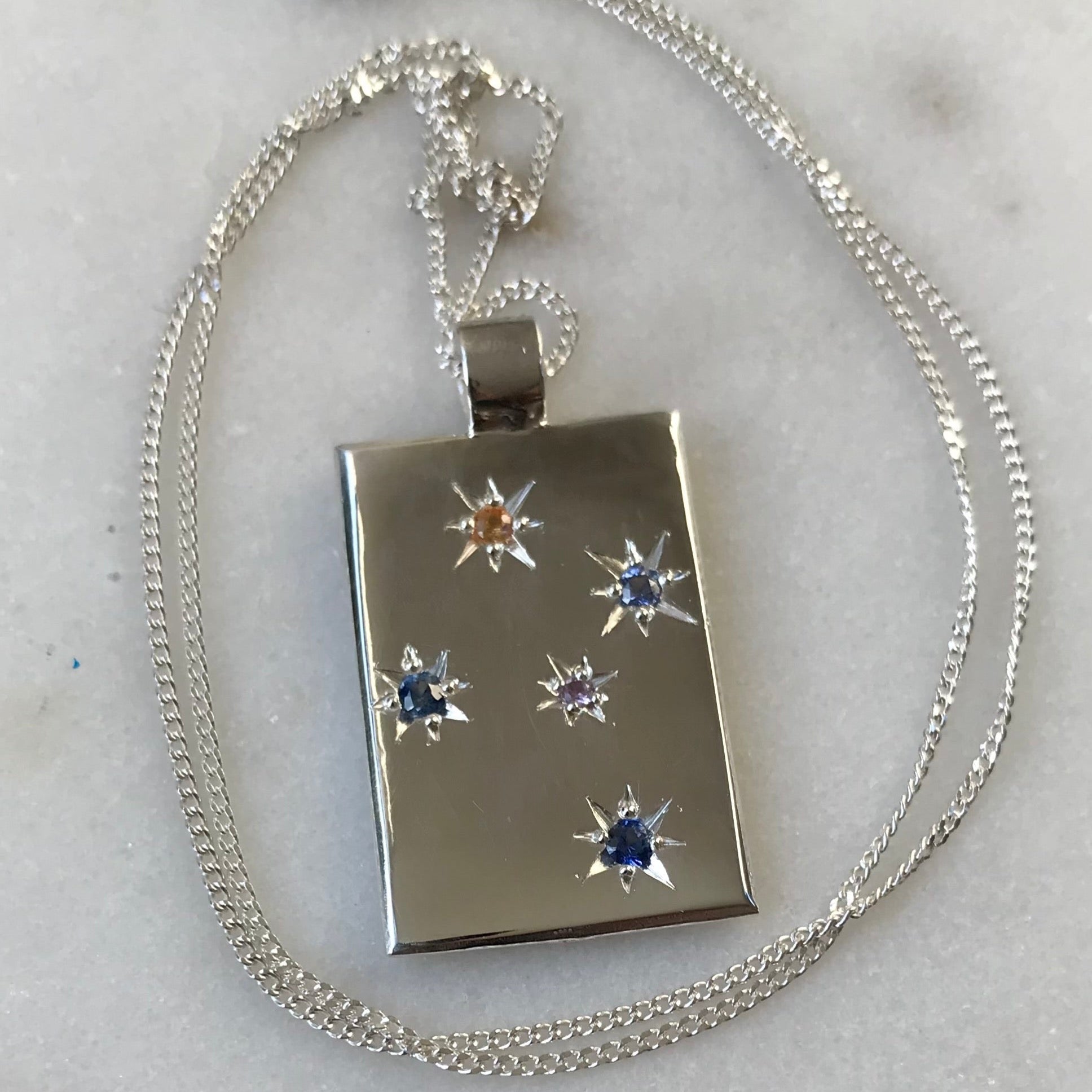 Southern cross star constellation necklace