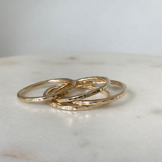 9ct solid gold dainty rings