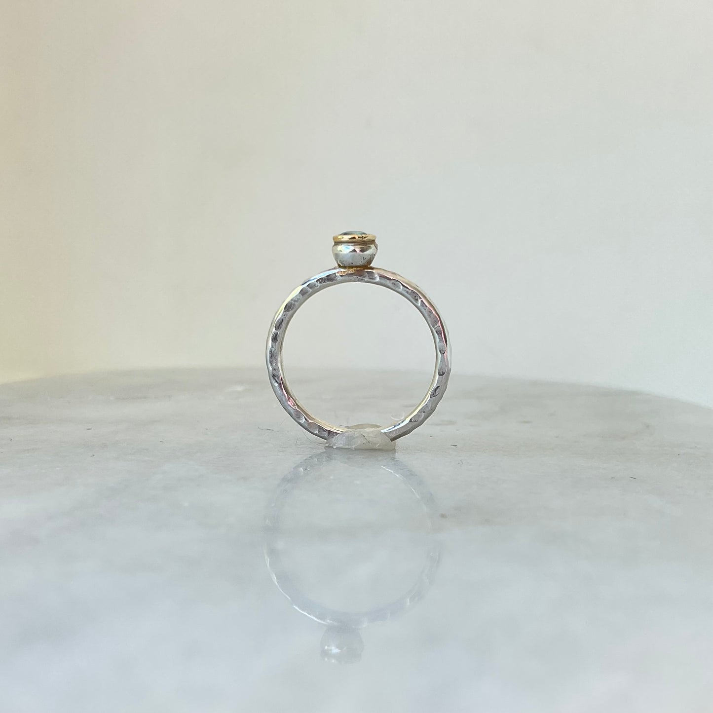 Topaz stacking ring side view