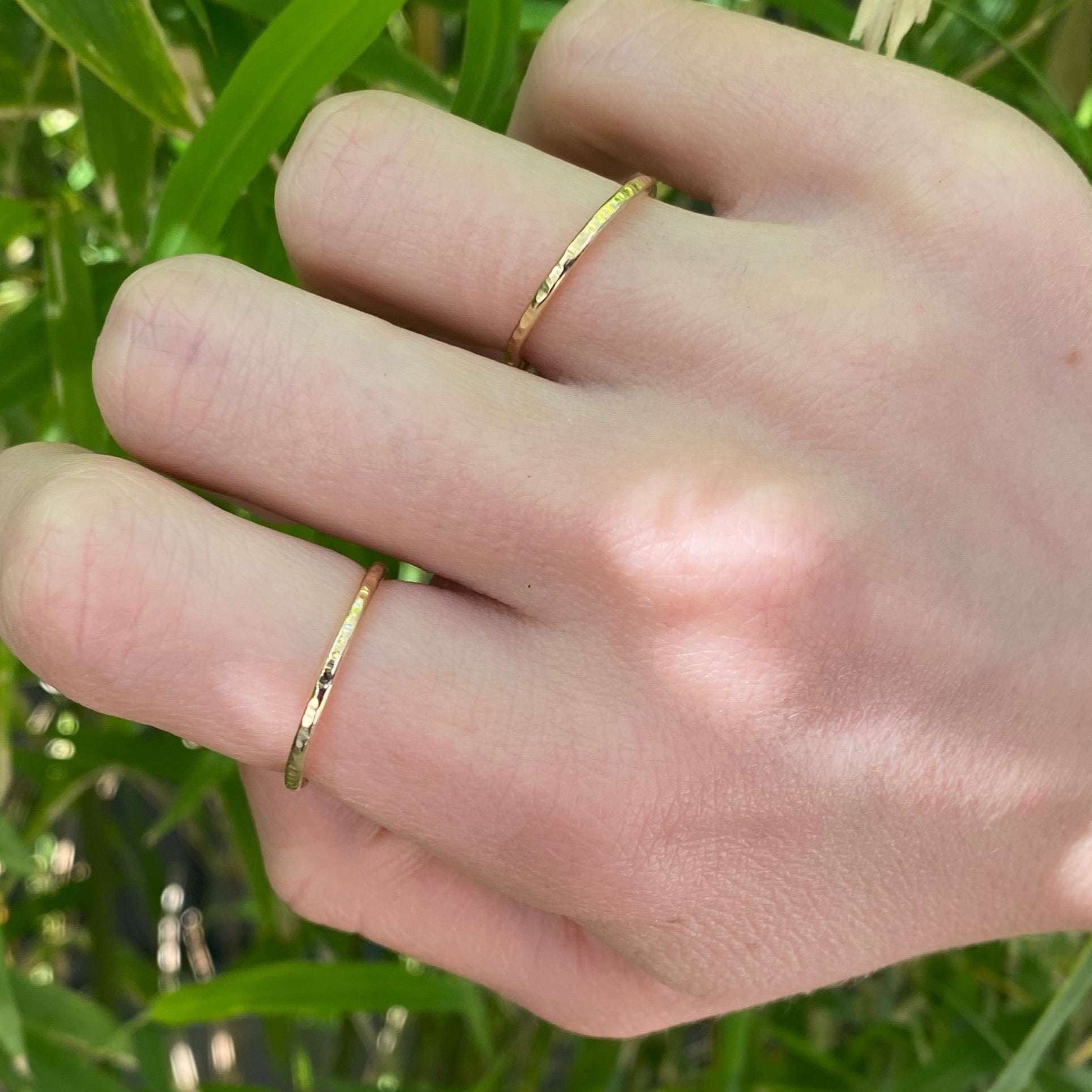 9ct solid gold minimalist ring