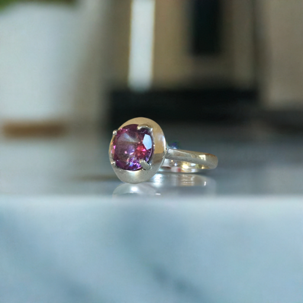 Aphrodite Ring | Pink Topaz - UK/AU Size: L