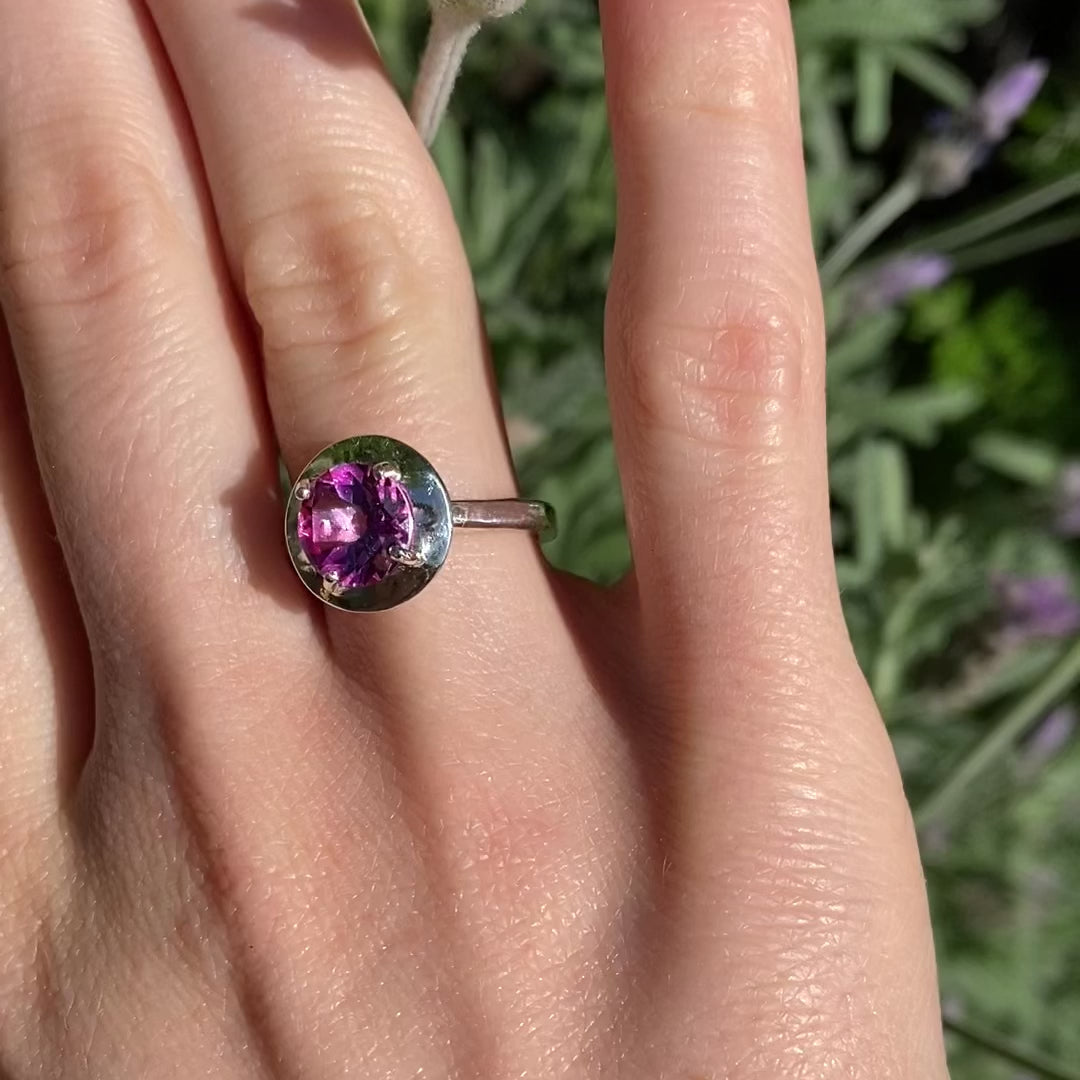 Pink topaz cocktail ring