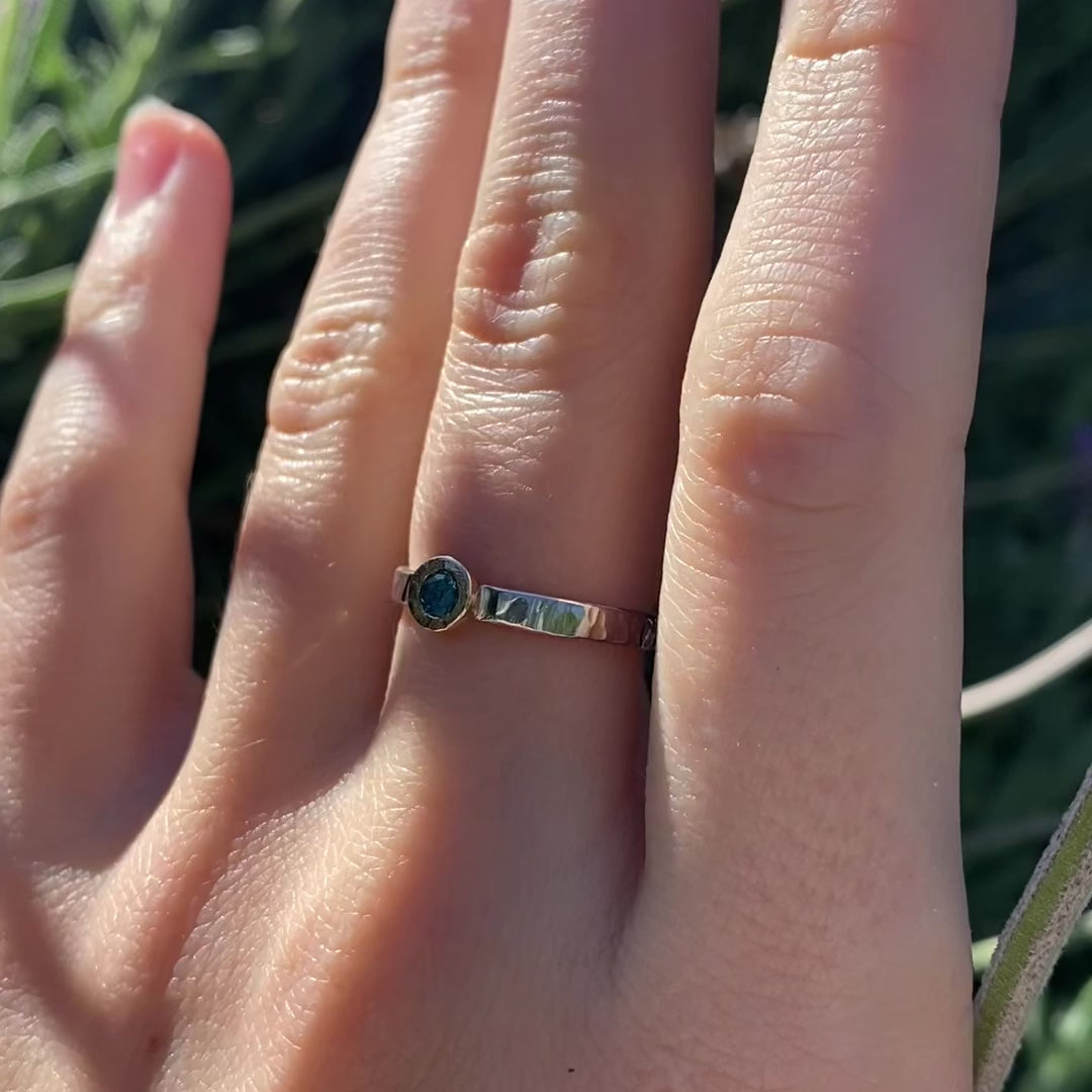 London blue topaz stacking ring