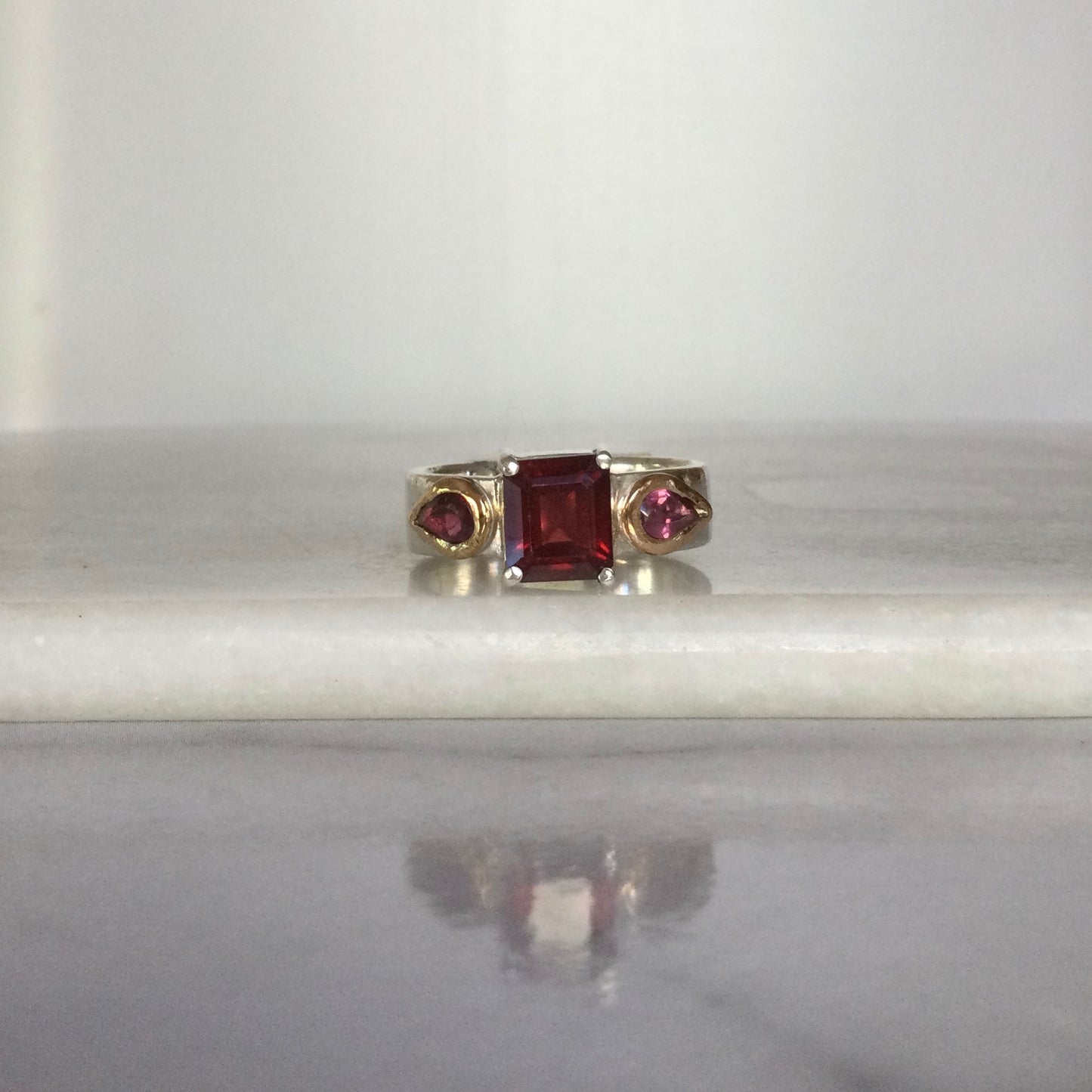 Persephone Ring | Red Garnet with 9ct Gold - UK/AU Size M