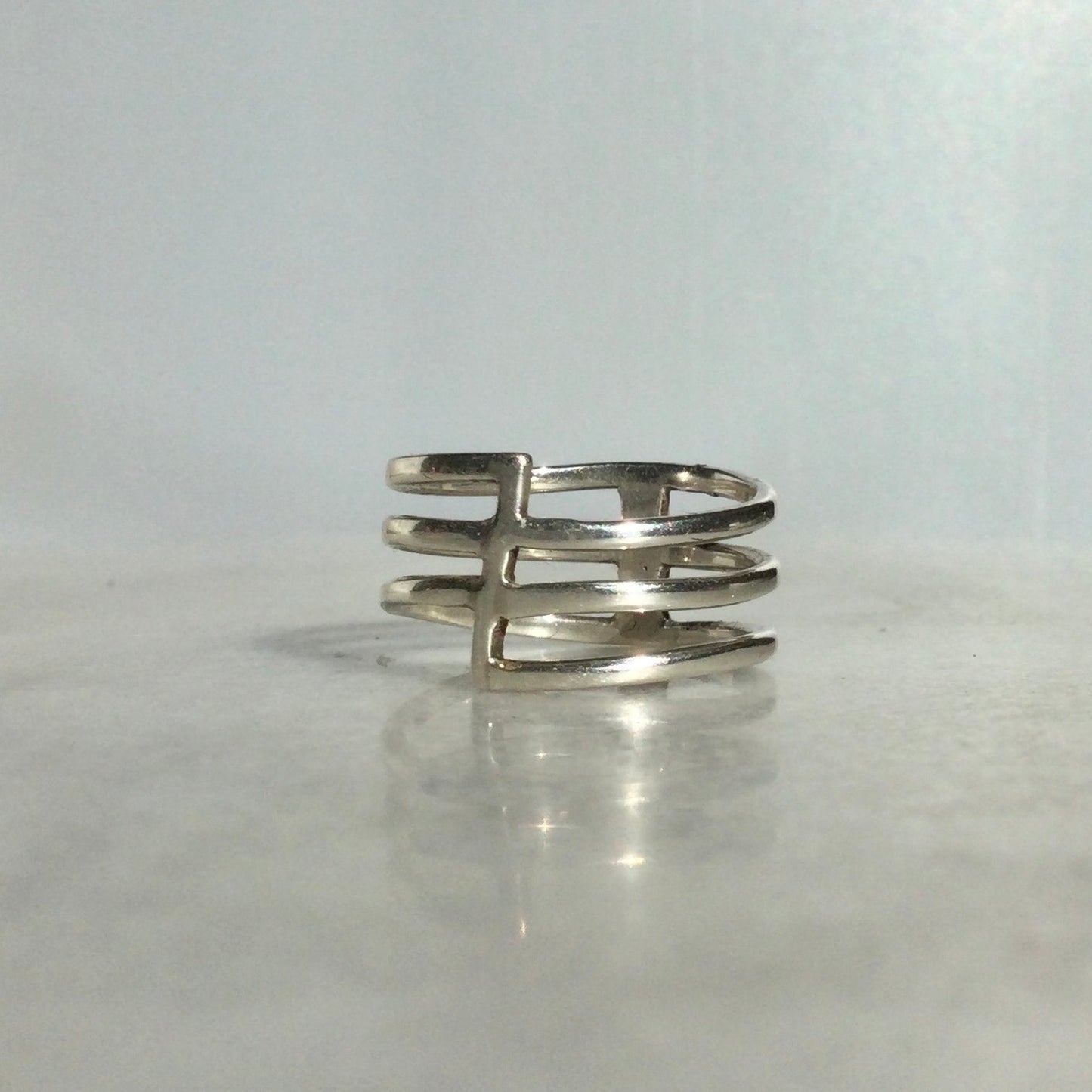 Sterling silver coiled ring