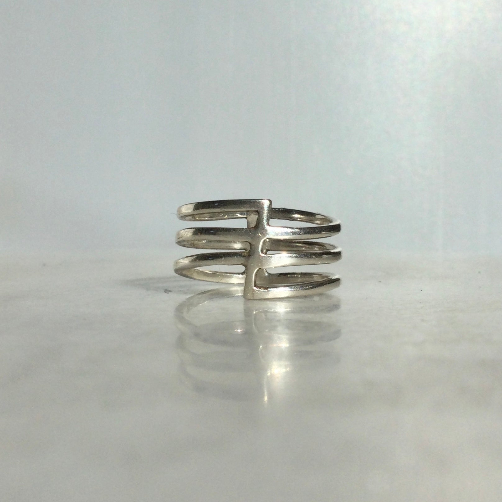 Sterling silver coiled ring