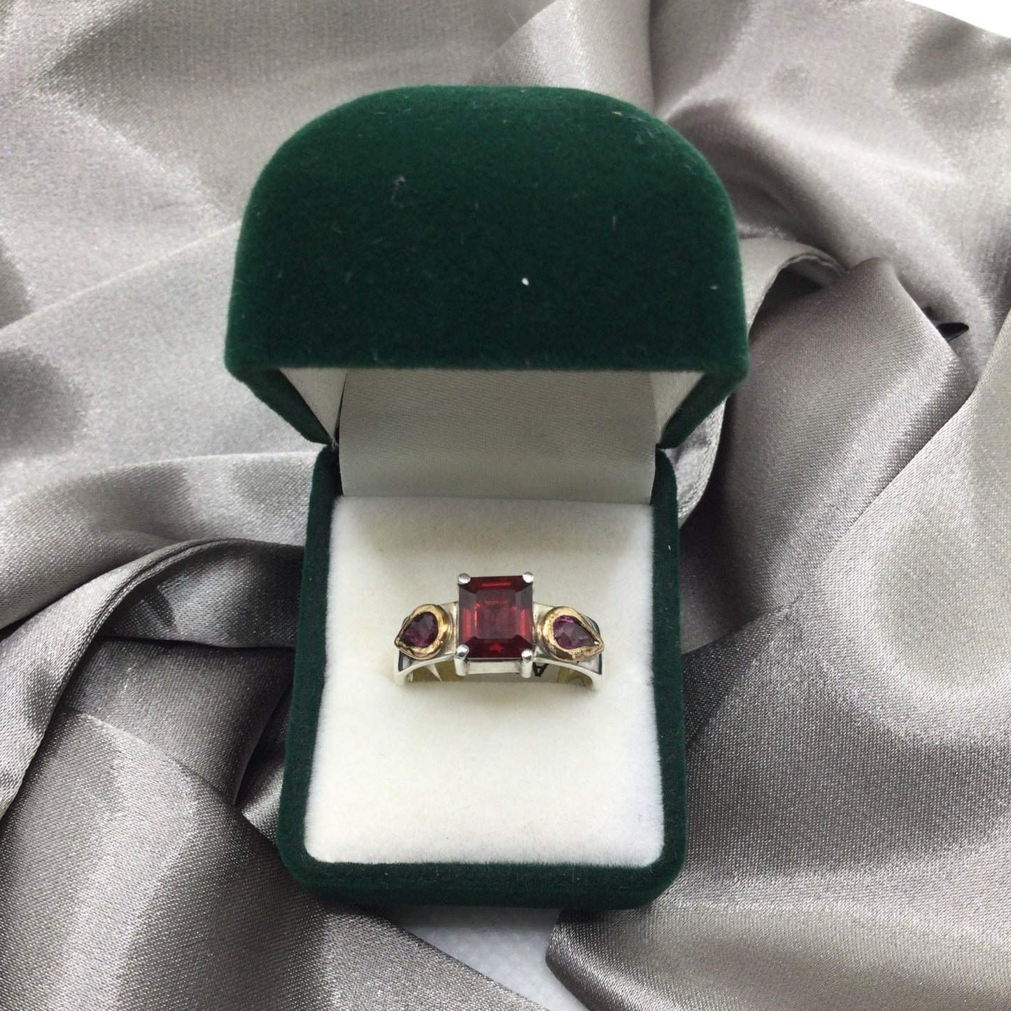 Persephone Ring | Red Garnet with 9ct Gold - UK/AU Size M