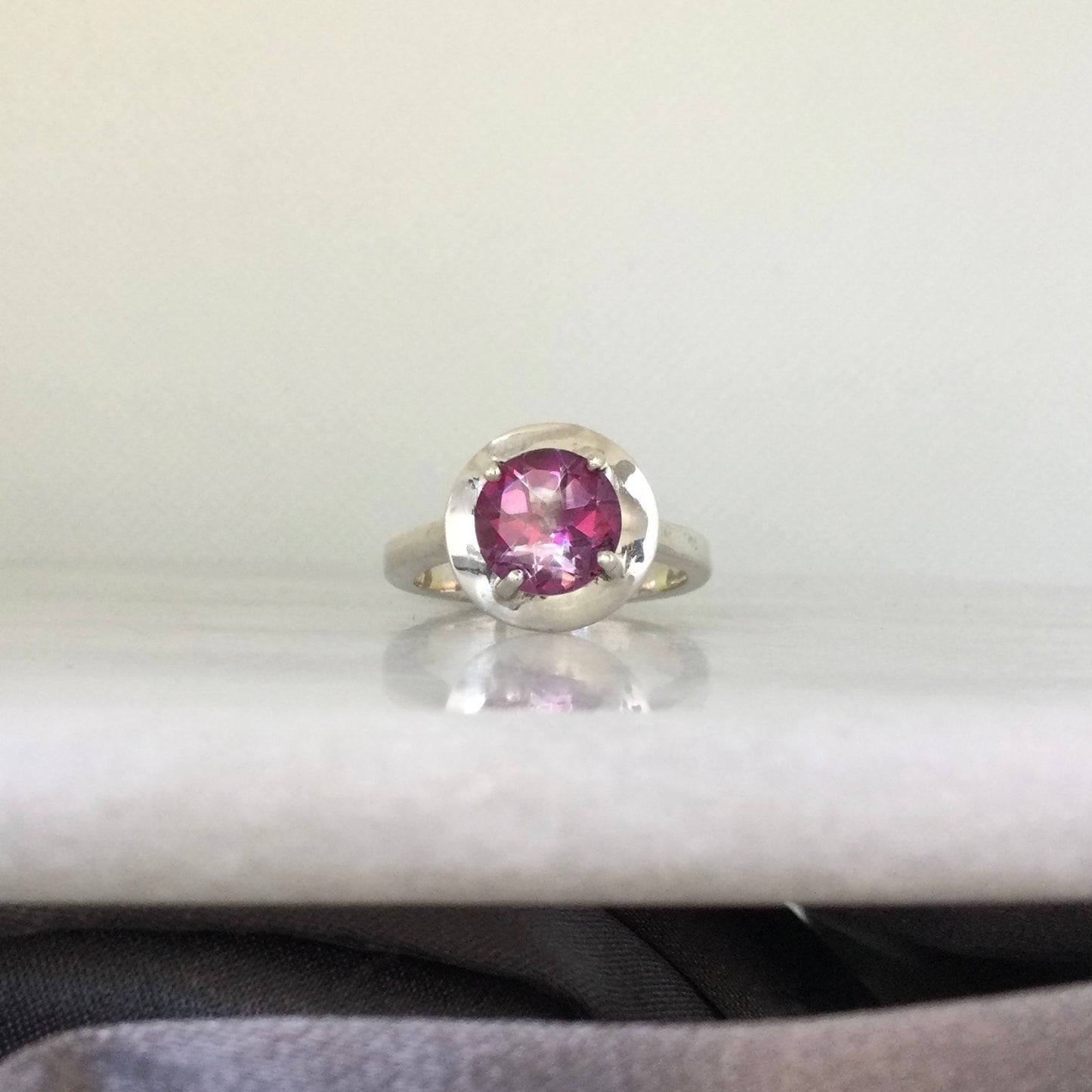 Pink topaz cocktail ring