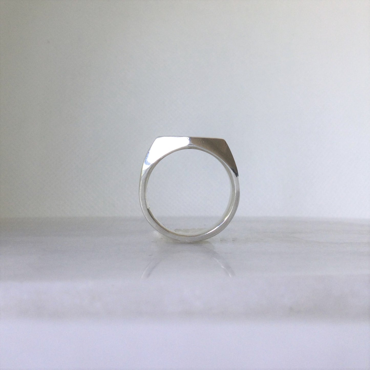 Marquise Ring | Silver Signet Ring - mulitple sizes